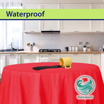 Party Dimensions Red Plastic Table Cover for Round Tables 84 Inch (12 Pack) Prem