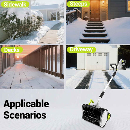 DEKOPRO Cordless Snow Shovel, 40V|17-Inch Cordless Snow Blower，Electric Snow Sho