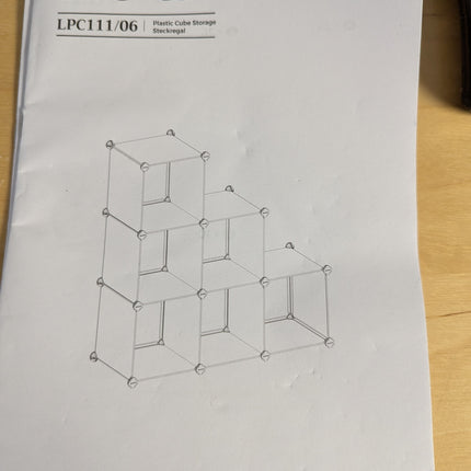 SONGMICS 6 Cube Storage Organizer, DIY Closet Shelf, Plastic Clothes Organizer,