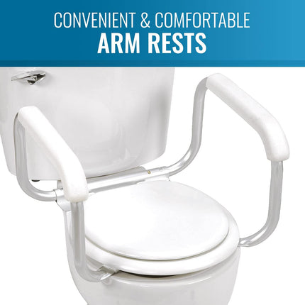DMI Toilet Safety Rails Arms Support, White