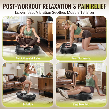 FLYBIRD Vibration Plate Exercise Machine, 120 Adjustable Speed High Intensity Vi