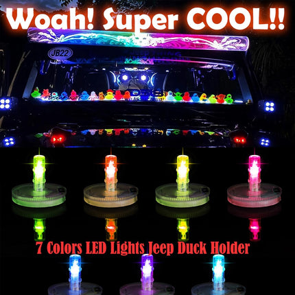 Light Up Duck Plug, 16 Luminous Modes Rubber Duck Mount, Led Light Rubber Duck H