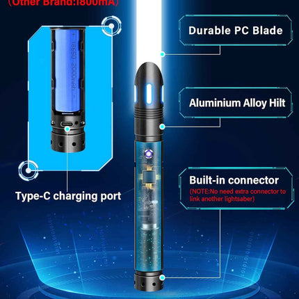ANASABER Lightsaber,S8 Dueling Light Saber, RGB 12 Color Lightsabers with 3 Soun
