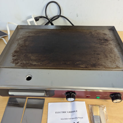 (Used - Fair) 22 Inch Commercial Electric Griddle 3000W, Stainless Flat Top