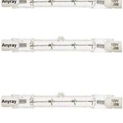 Anyray A1826Y (5)-Pack 100W Light Bulb 110V 120v 130V T3 J Type R7S 100 Watt