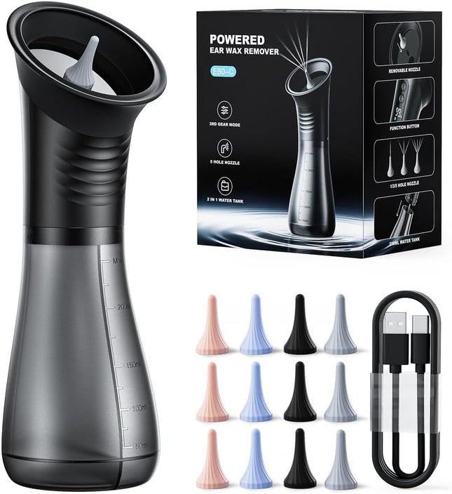 Ear Wax Removal with LED Display, Temodu Electric Ear Cleaner, Rechargeable Earw