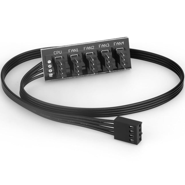 VWEICYY Fan Hub,Compatible 3PIN/4PIN PC Fan Splitter.PWM Fans Hub for Desktop PC