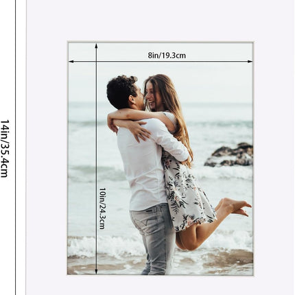 Schliersee 11x14 White Mats for 8x10 Pictures, Picture Mats with Core Bevel Cut