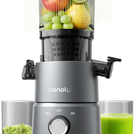 Canoly C03 Cold Press Juicer, 4.5" Wide Feed Chute Juicer Machine with 200W AC