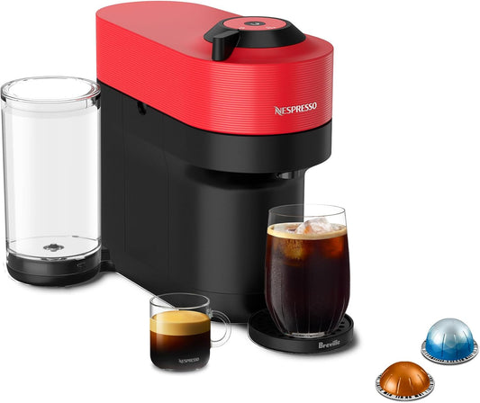 Nespresso Vertuo Pop+ Coffee and Espresso Machine by Breville – Spicy Red