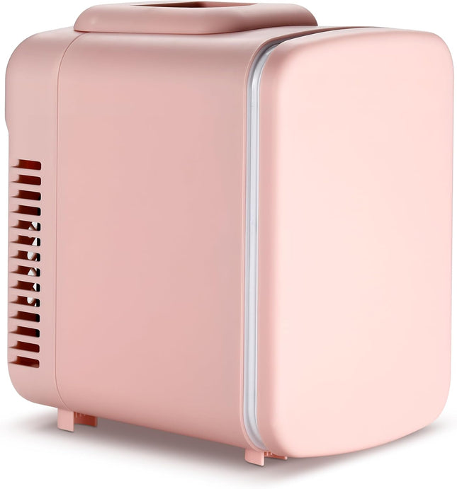 Simple Deluxe Mini Fridge, 4L/6 Can Portable Cooler & Warmer Freon-Free Small Re