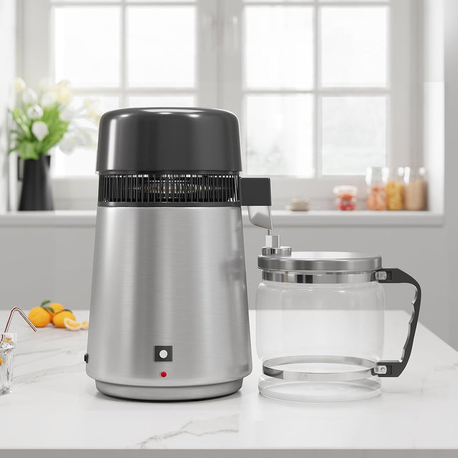 CO-Z Water Distiller, Water Purifier for Home, 4L Stainless Steel Distilled Water
