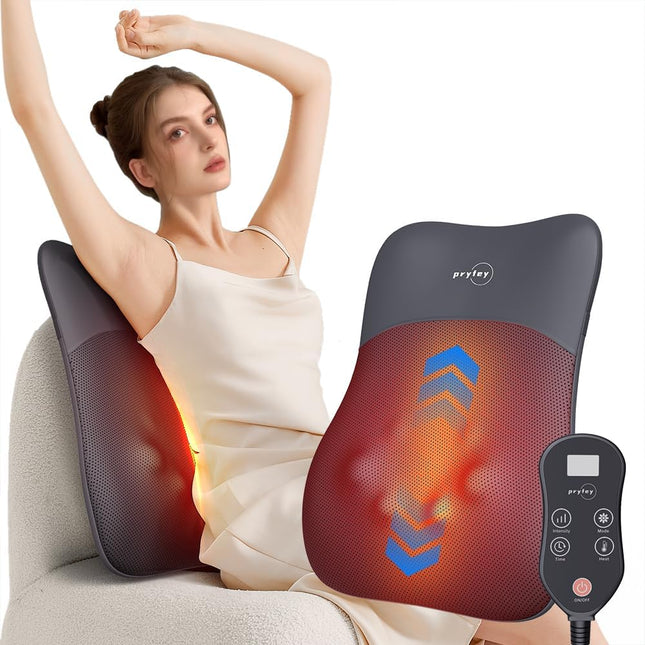 Back-Massager, Rolling Up and Down Back Massager with Heat, Back Massage 4D Knea