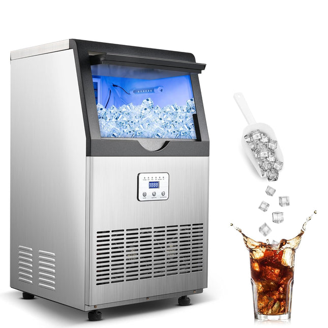 (Slightly Bent) Zomagas 90 LBS/24H Commercial Ice Maker Machine, Undercounter