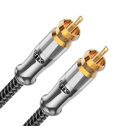 Subwoofer Cable EMK Digital Coaxial Cable Dual Shielded with Gold Plated RCA