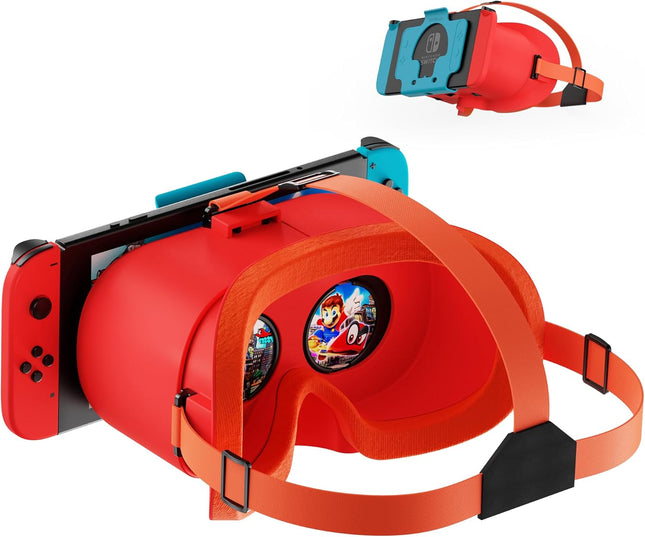 VR Headset for Nintendo Switch & OLED, Upgraded Virtual Reality Glasses With Adj