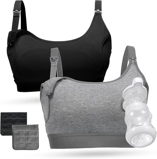 XL Pumping Bra, Momcozy Hands Free Pumping Bras for Women Pumping and Nursing Bra i