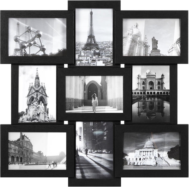 SONGMICS Picture Frame Collage for 9 Photos in 4x6, Picture Frames, Photo Frame