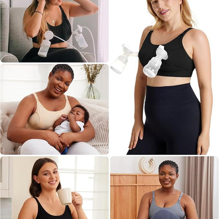 XL Pumping Bra, Momcozy Hands Free Pumping Bras for Women Pumping and Nursing