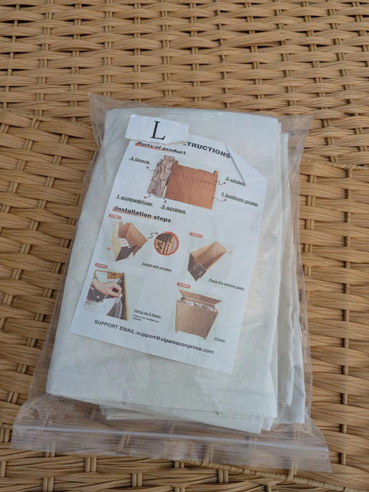 214 L Wicker Laundry Hamper with Lid 3 Section, Extra Large HandWoven Synthetic Rattan Wicker Laundry Basket with Removable Liner Bags for Bedroom Bathroom, Dirty Clothes Hampers Sorter Foldable