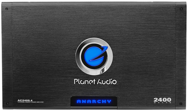 Planet Audio AC2400.4 Anarchy 2400W 4-Channel Car Amplifier, Class A/B
