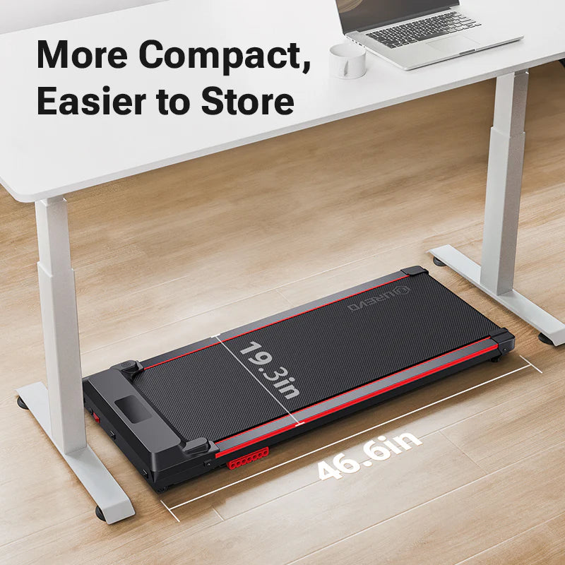 UREVO SpaceWalk E1 Walking Pad: Ultra-Slim 2.0HP Under-Desk Treadmill with Dual Shock Absorption