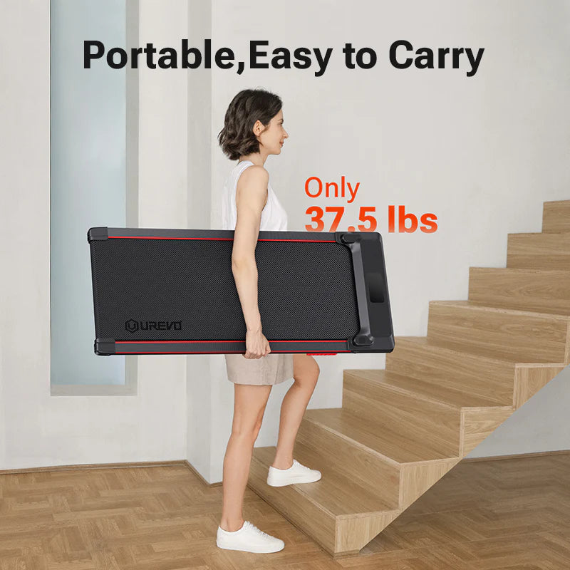 UREVO SpaceWalk E1 Walking Pad: Ultra-Slim 2.0HP Under-Desk Treadmill with Dual Shock Absorption