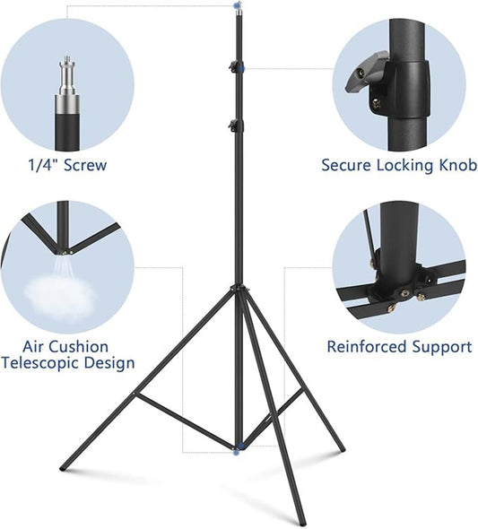 13ft Heavy Duty Light Stand Photography, Sdfghj Air Cushioned 13'/160inch/400cm Sky High Tripod Tall Stand with Case