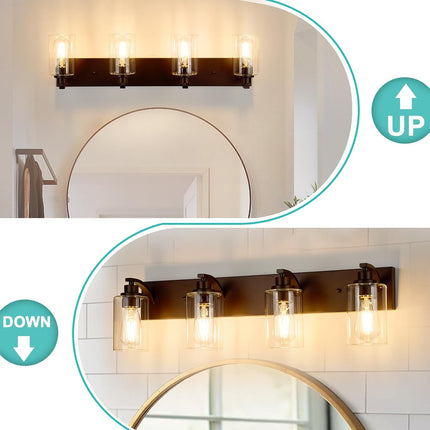 ALAISLYC 4-light bathroom vanity light, oil rubbed bronze