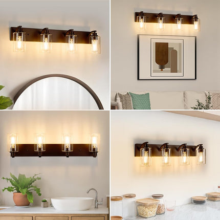 ALAISLYC 4-light bathroom vanity light, oil rubbed bronze