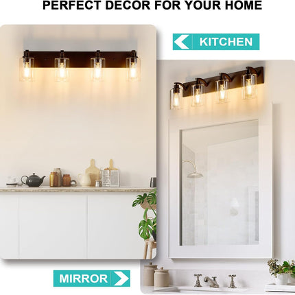 ALAISLYC 4-light bathroom vanity light, oil rubbed bronze
