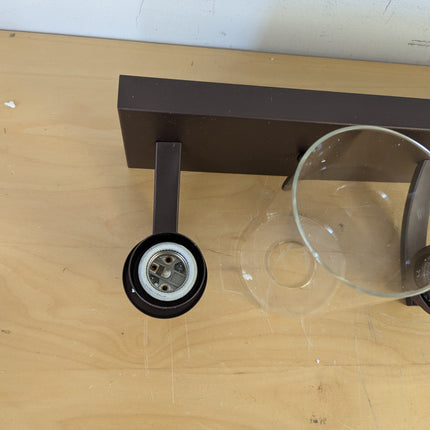 Actual unit: ALAISLYC 4-light vanity light with glass shades