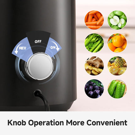 AMZCHEF SJ-036 cold press juicer with 5.8 inch self-feeding chute — product image