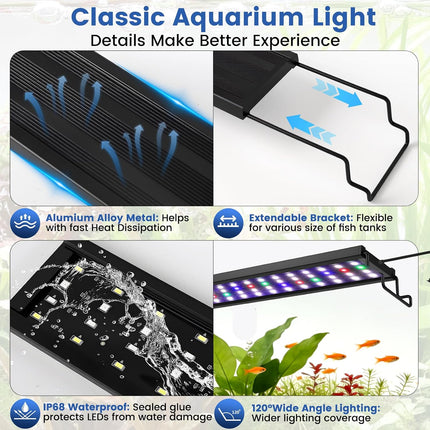 AQQA aquarium light aluminium housing and brackets
