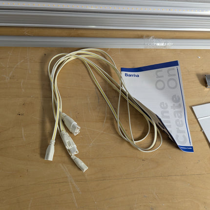 Actual unit: 4 Barrina T8 grow lights with cords & mounting kit