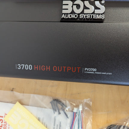 Actual unit: BOSS PV3700 amplifier with remote bass knob and hardware
