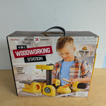 Actual unit: Dan&Darci woodworking station in its retail box