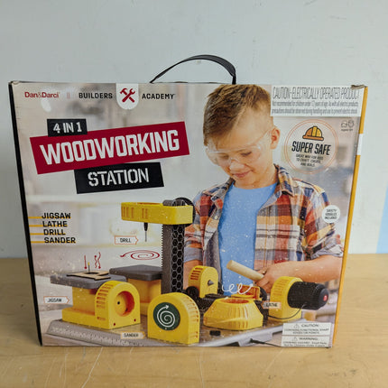 Actual unit: Dan&Darci woodworking station in its retail box