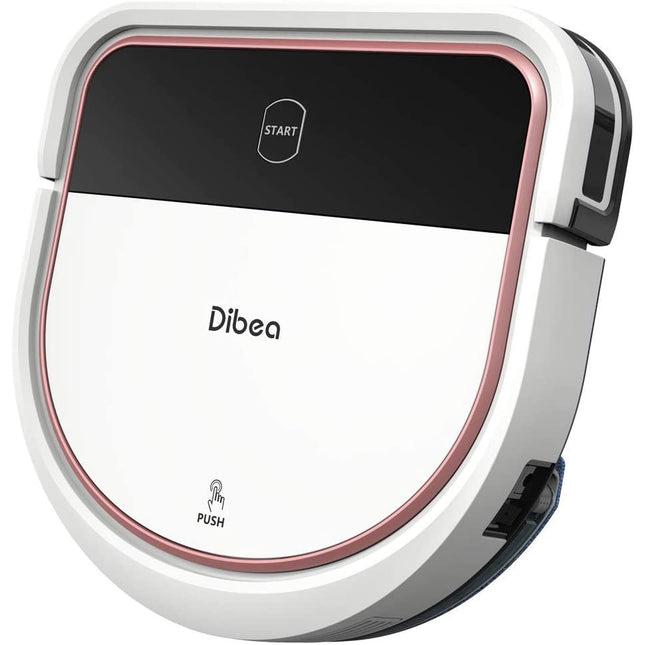 Dibea D500 Pro robot vacuum and mop, white with rose-gold trim