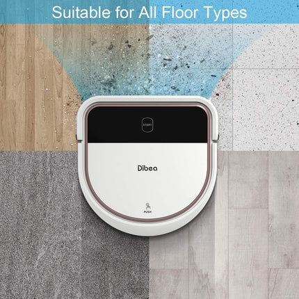 Dibea D500 Pro robot vacuum and mop, white with rose-gold trim