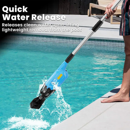 Efurden handheld rechargeable pool vacuum with telescopic pole