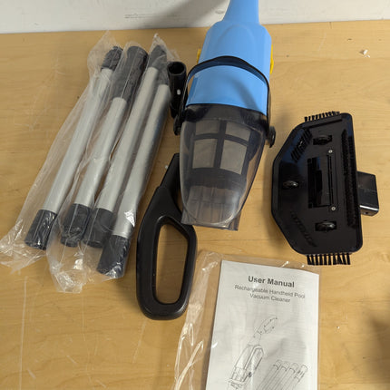 Actual unit: Efurden pool vacuum with pole sections, brush head & manual