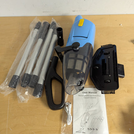 Actual unit: Efurden pool vacuum with pole sections, brush head & manual