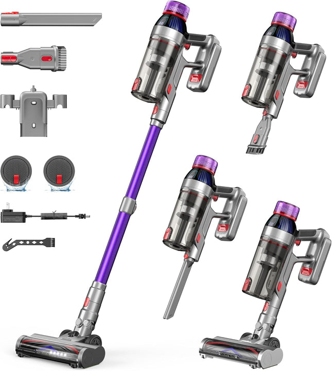 Ernamol cordless stick vacuum cleaner with attachments