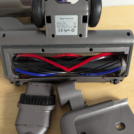 Actual unit: LED floor brush roller & attachments