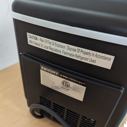EUHOMY IM-06D rating plate on the back, ETL listed, 115 V