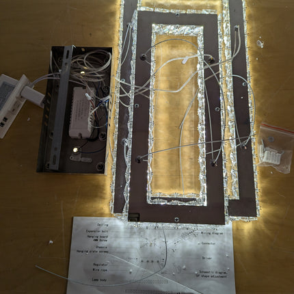 Actual unit: Finktonglan chandelier, some crystal hangers broken off