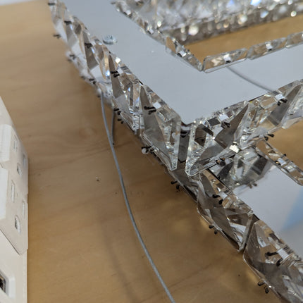 Actual unit: Finktonglan chandelier, some crystal hangers broken off