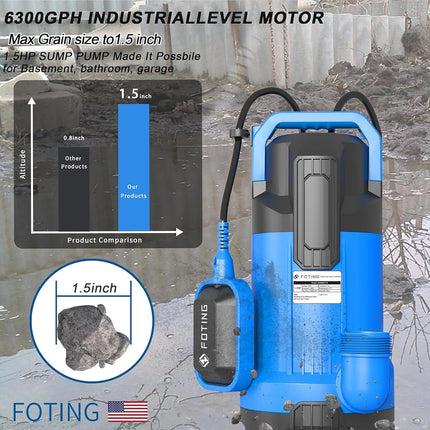 FOTING 1.5 HP submersible sump pump
