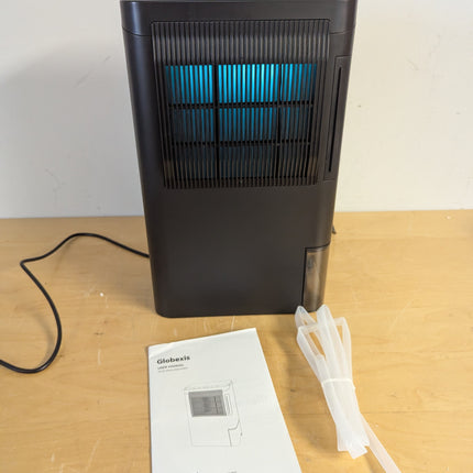 Actual unit: Globexis rotary dehumidifier with drain hose and manual
